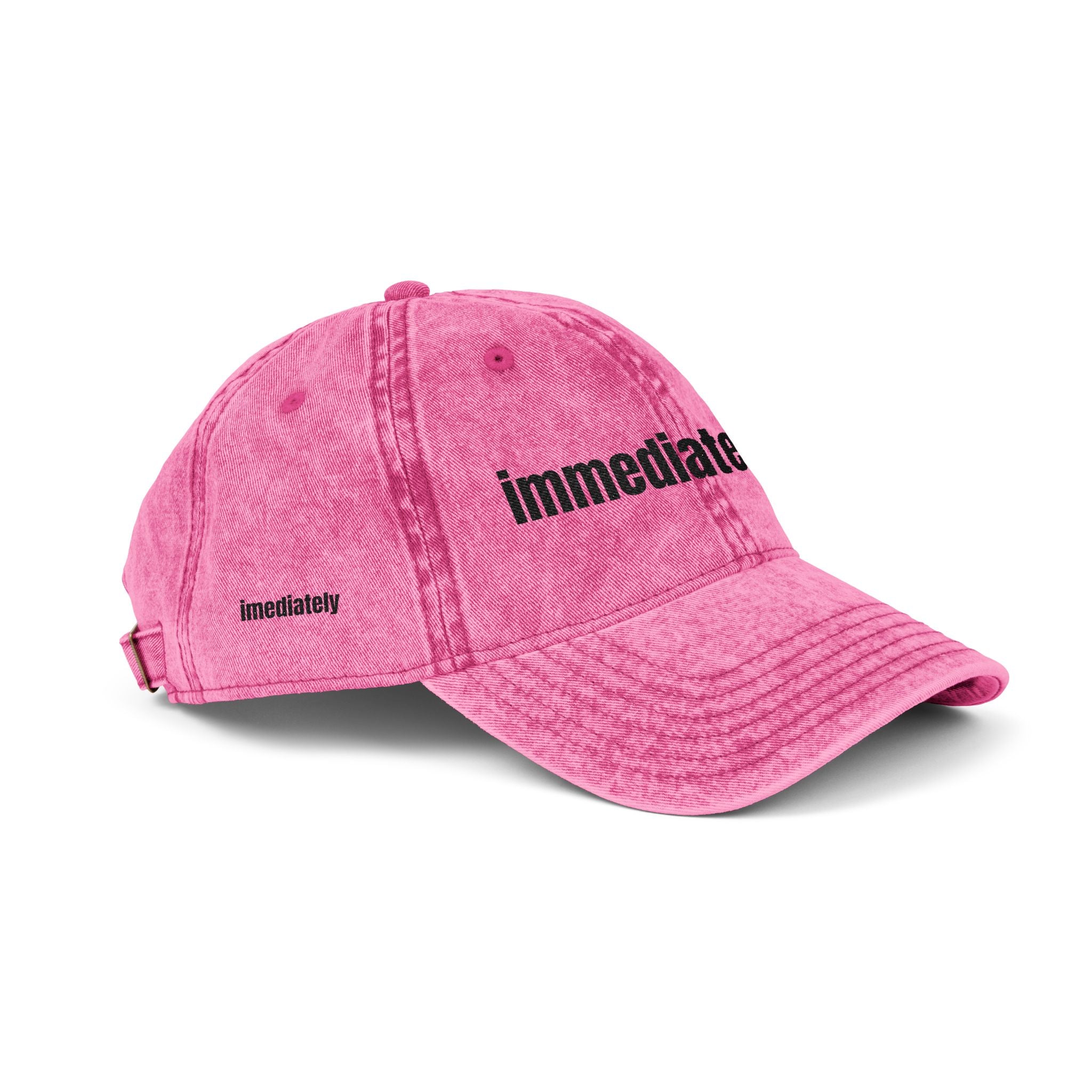 Immediately No. Embroidered Vintage Red Baseball Cap