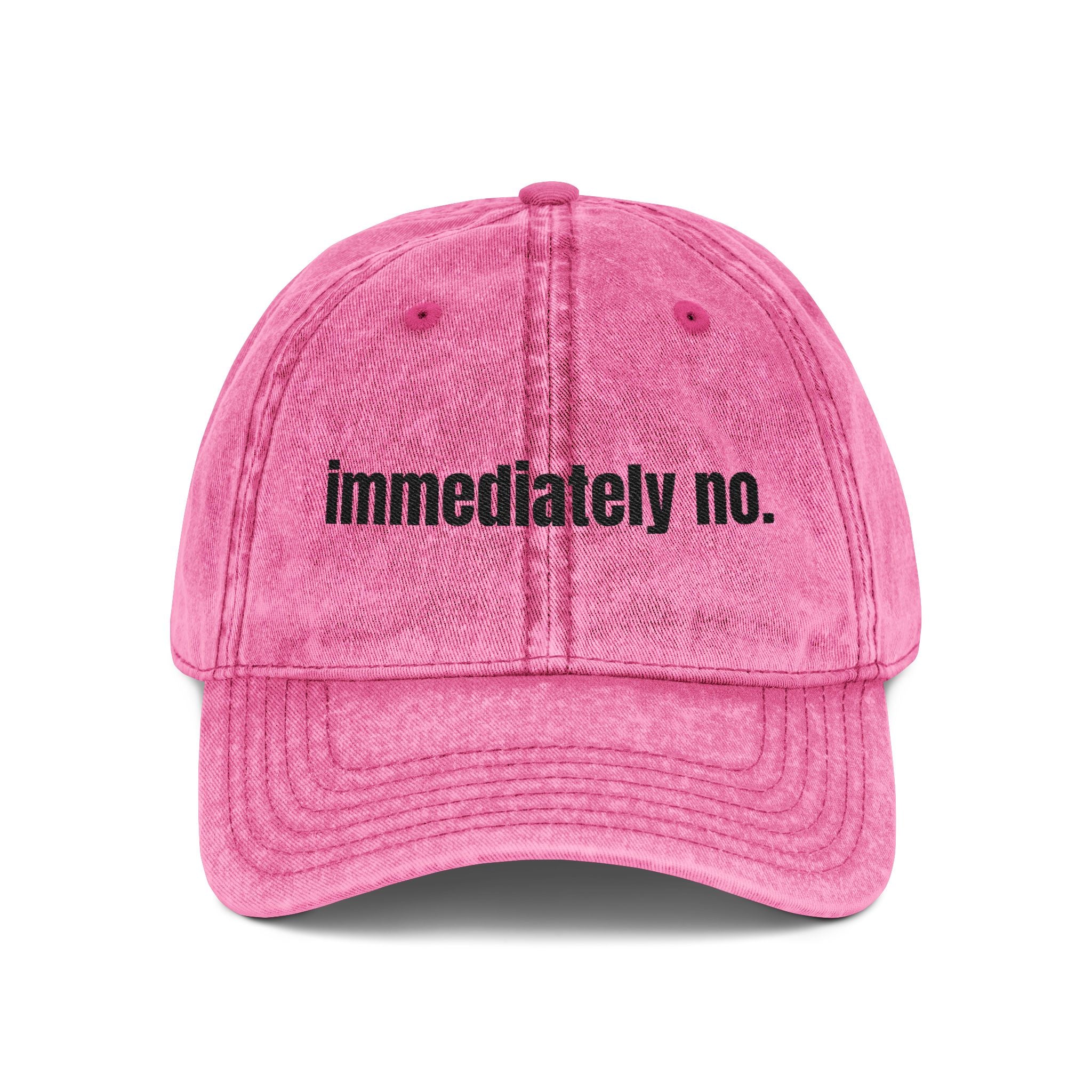 Immediately No. Embroidered Vintage Red Baseball Cap